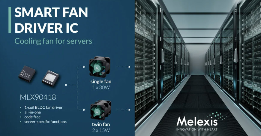 MELEXIS COOLS SERVERS WITH A CODE-FREE 1-COIL FAN DRIVER